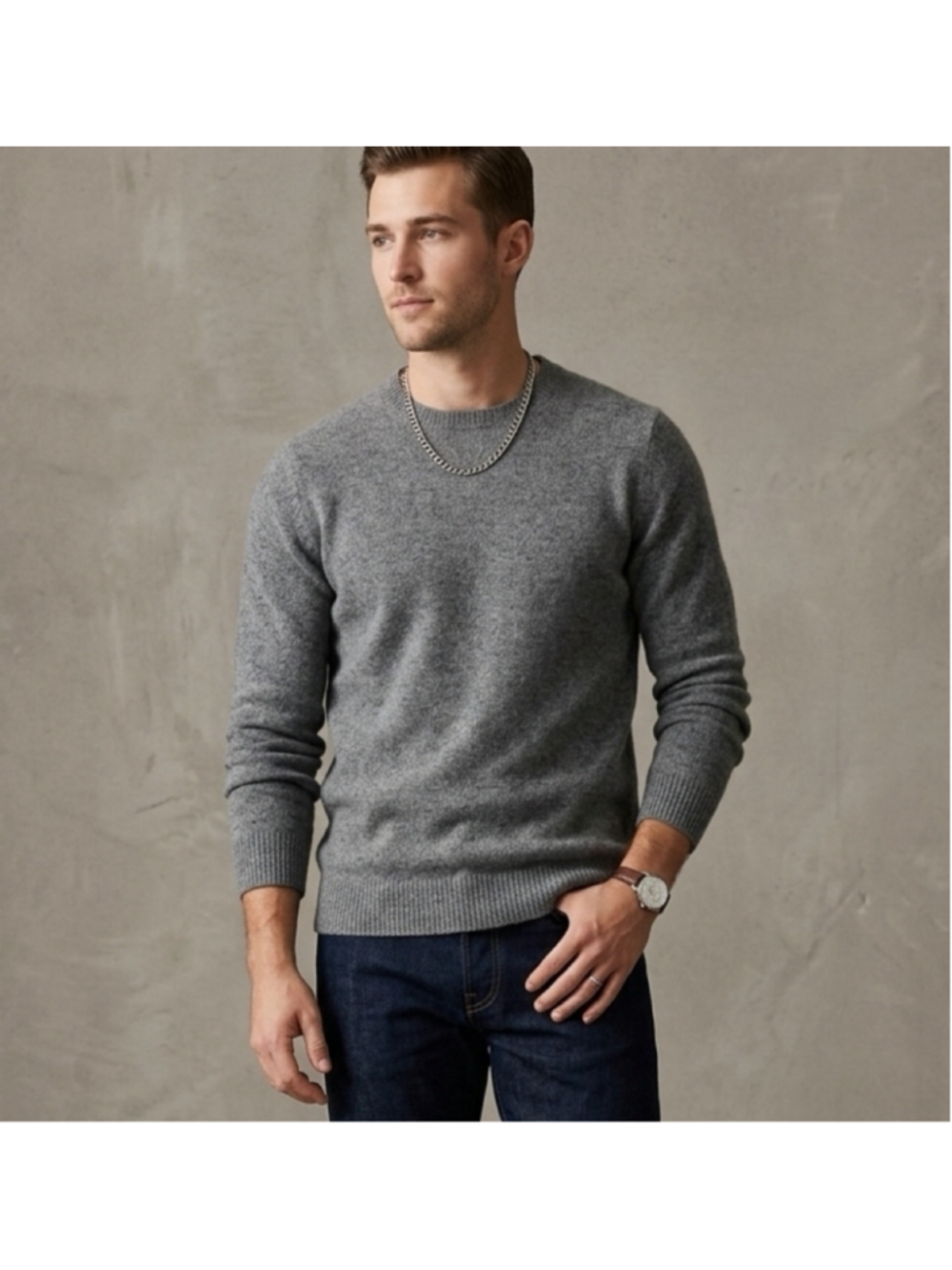 Men's Frank And Oak Crewneck Sweater Size M Grey. 2004